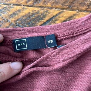 Burgundy /Brown short sleeve